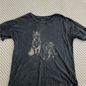 Women's Black Tiger Graphic Tee
